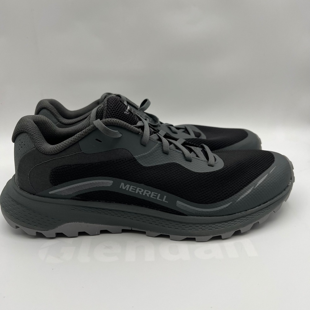 Merrell Fly Strike 2 Trail Running Shoes Mens 9 Black Grey Mesh Athletic Shoe